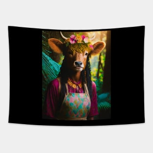 Cow Girl Tapestry