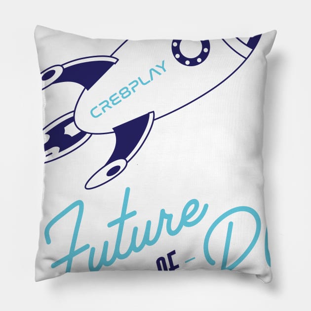 Future of Play - White Pillow by cre8play