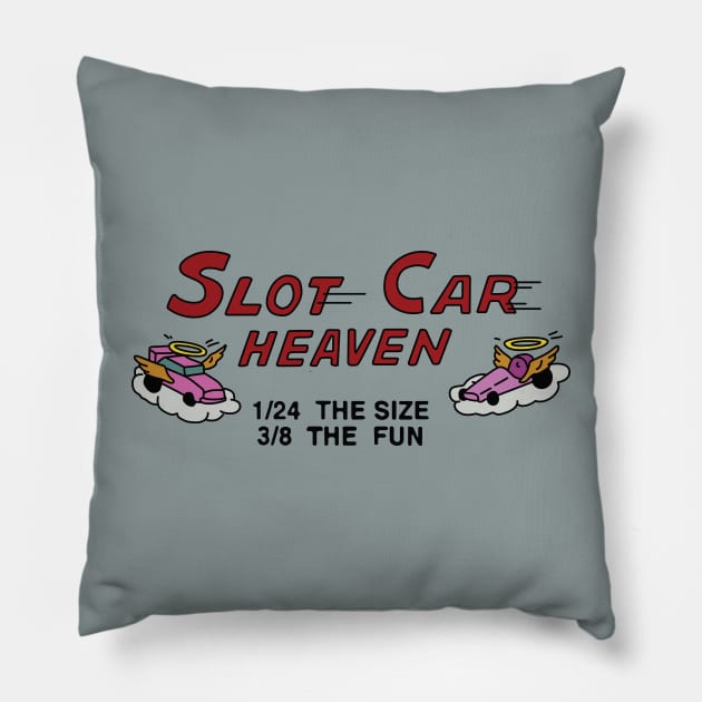 Slot Car Heaven Pillow by saintpetty