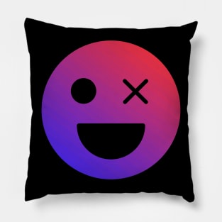 Happy With One Eye Dead All Smiles Pillow