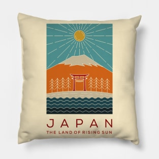 Japan, the land of rising sun traditional poster Pillow