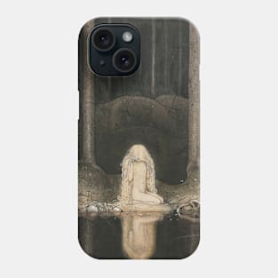 Princess Tuvstarr gazing down into the dark waters Phone Case