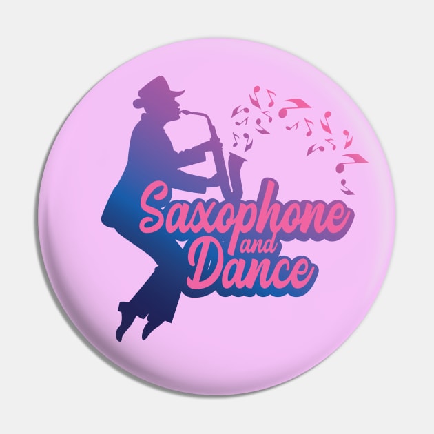 Saxophone and Dance Pin by andantino