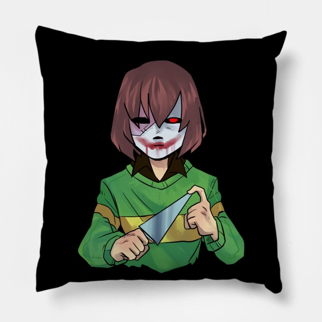 Chara [Sally Face] Pillow by WiliamGlowing