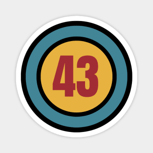 The Number 43 - forty three - forty third - 43rd Magnet