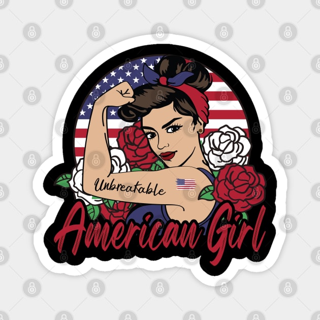 American girl Magnet by JayD World