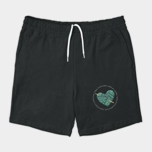 Crochet Addicts Heart Shorts