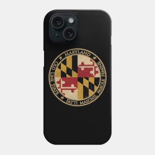 Vintage Maryland USA United States of America American State Flag Phone Case