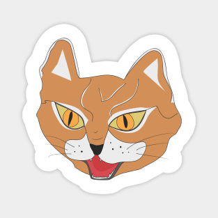 Face cat artwork Magnet