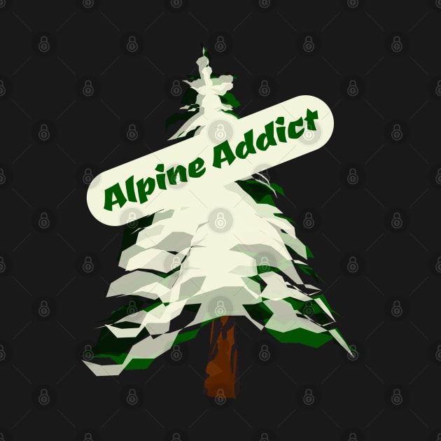Alpine Addict, Slalom skiing, mountain skiing gifts, alpine tree, alpine life by Style Conscious