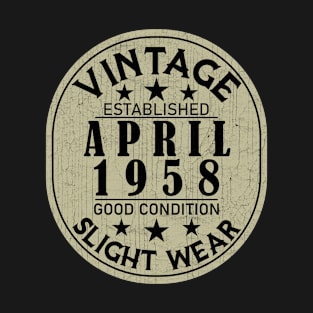 Vintage Established April 1958 - Good Condition Slight Wear T-Shirt