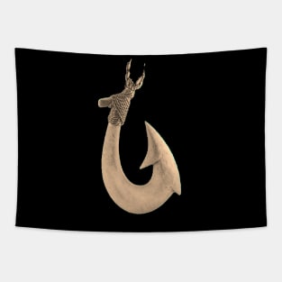 Hawaiian fish hook t-shirt designs Tapestry