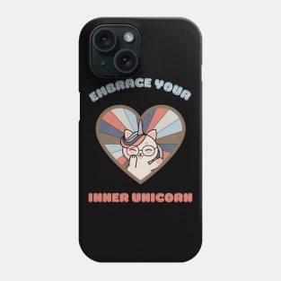 Embrace your inner unicorn - a cute kawaii caticorn Phone Case