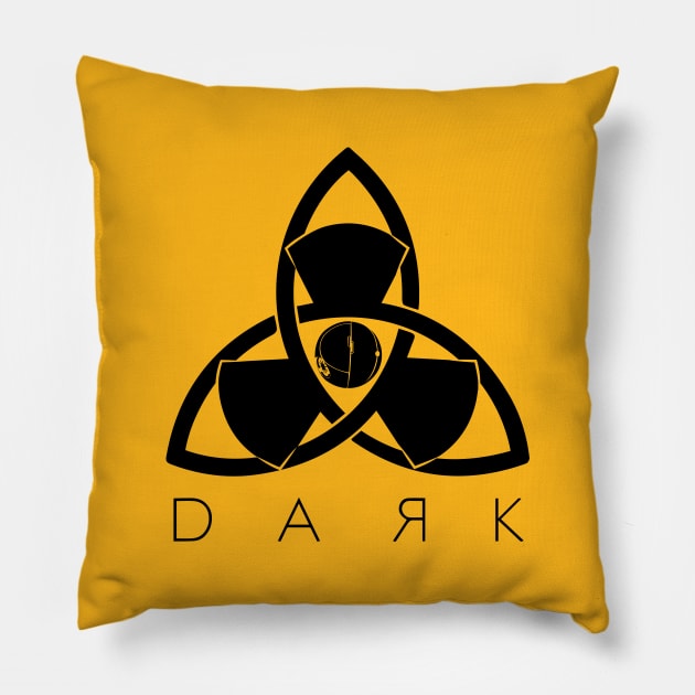 Dark  nuclear triskel Pillow by Ddalyrincon