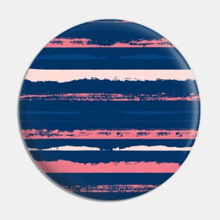 Pink and Blue Summer Stripes Pin