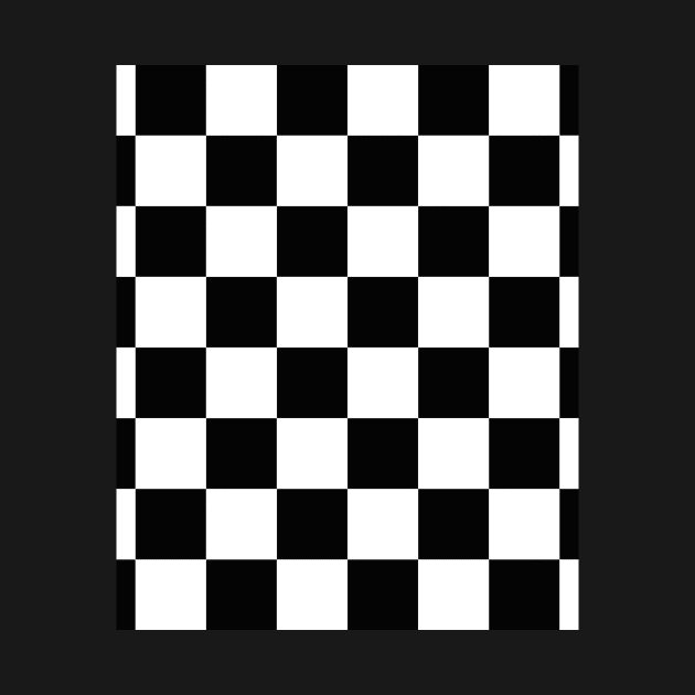 Black and White Chequered Print by Abstractdiva