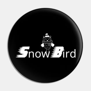 Snow Bird Winter Season Pin