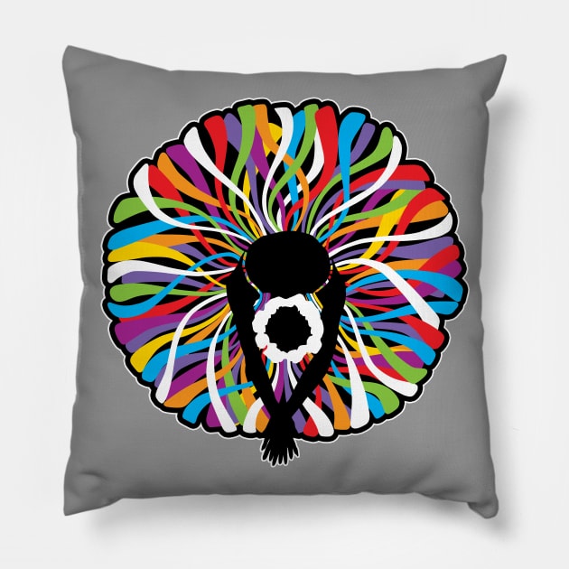 Tutu Elegant (Vibrant) Pillow by eBrushDesign