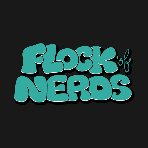 Flock of Nerds - Bubble Teal by FlockOfNerds