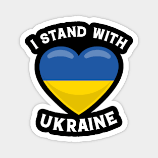 I Stand With Ukraine Love Ukraine I Love Ukraine Ukrainian Flag Heart Magnet