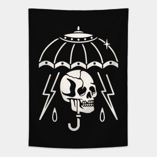 Umbrella skull tattoo Tapestry