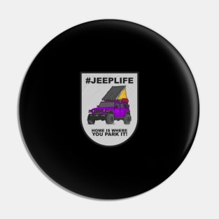 Jeep Life Jeep Wrangler Offroad 4x4 - Purple Pin