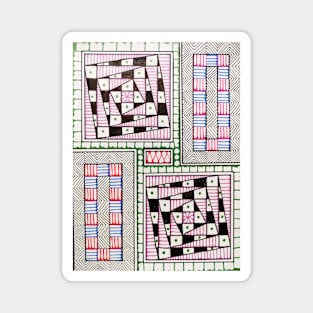 Colorful pattern drawing art Magnet