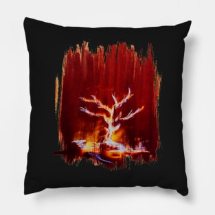 A Burning Tree Pillow