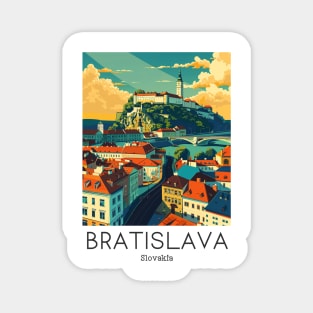 A Vintage Travel Illustration of Bratislava - Slovakia Magnet