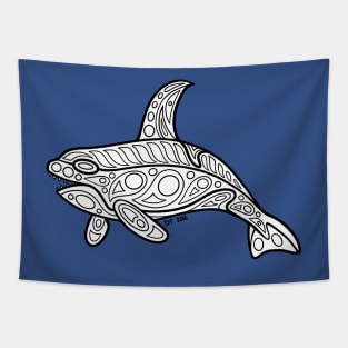 Native Inspired Orca / Killer Whale Tapestry