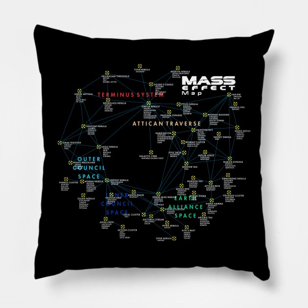 mass effect map Pillow by AlonaGraph