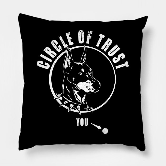 Doberman Circle of Trust Pillow by Stoney09