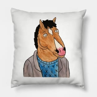 BoJack Horseman Watercolor Pillow