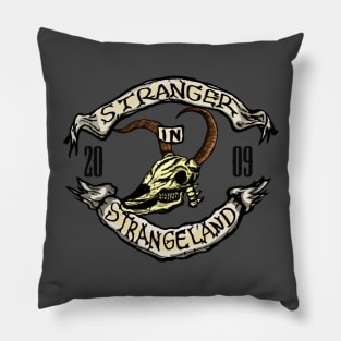 Stranger In Strangeland Logo Bull Skull Version Pillow