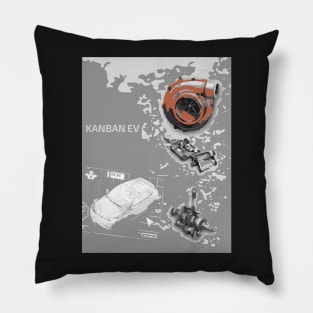 Kanban EV - Board Games Design - Movie Poster Style - Board Game Art Pillow