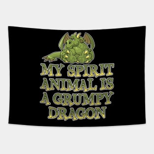 My spirit animal is a grumpy dragon Tapestry