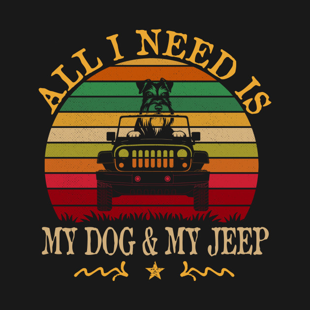 Disover All I Need Is My Dog And My Jeep Vintage Jeep Dog Jeeps Lover - All I Need Is My Dog And My Jeep Vintag - T-Shirt