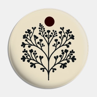 Elegant Floral Silhouette Pin