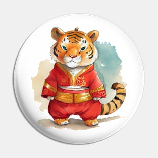 Watercolor Chinese Zodiac Year of the Tiger Pin