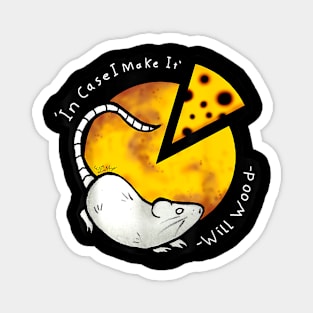 Vintage Meditation In Case I Make It Will Basic Wood Funny Rat In The Moon Magnet