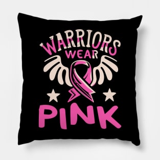 Warriors Wear Pink Pillow