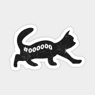 Nerdy Black Cat Design Humor Magnet