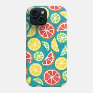 Vitamin C Super Boost - Citric Fruits on Petrol Phone Case