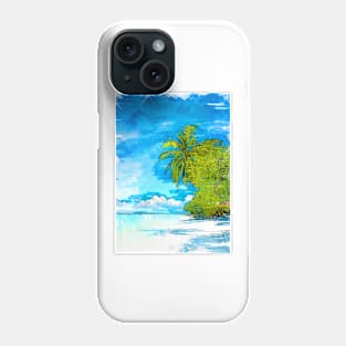 Hot Summer Tropical Scene. Phone Case