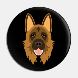 German Shepherd dog face Pin