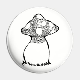 Inktober Mushroom Pin