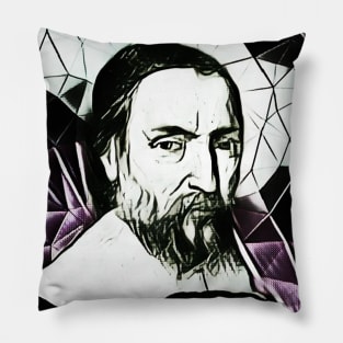 Nicolas Claude Fabri de Peiresc Black and White Portrait | Nicolas Claude Fabri de Peiresc Artwork Pillow