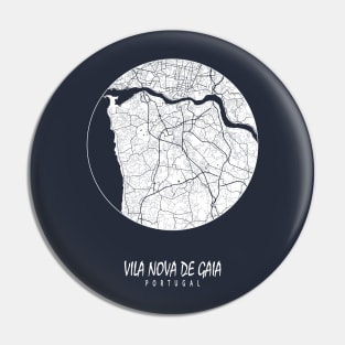 Vila Nova de Gaia, Portugal City Map - Full Moon Pin