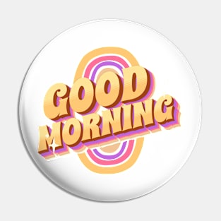 Good morning rainbow lettering Pin