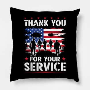 For Your Service Military Veteran Memorial Day Pillow